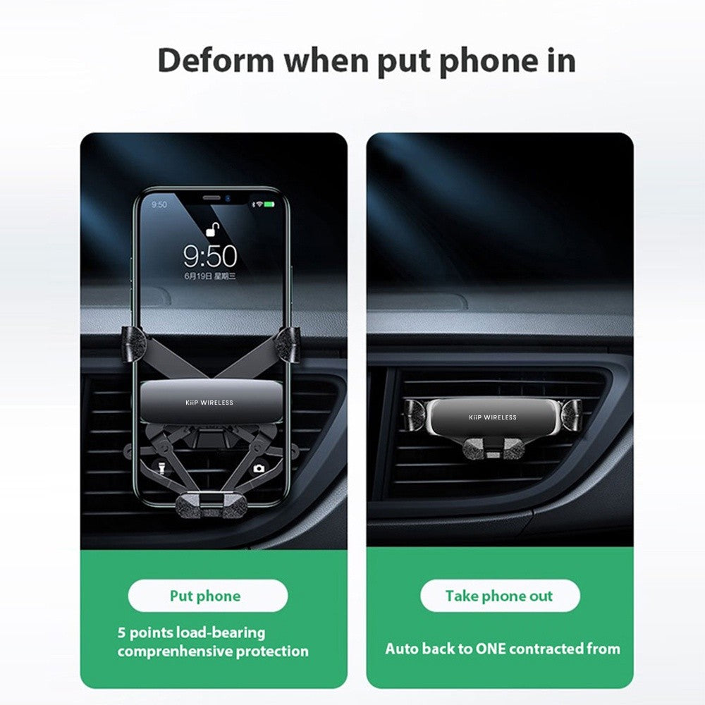 KiiP QIT02 Gravity Car Phone Holder AC Air Vent Mobil