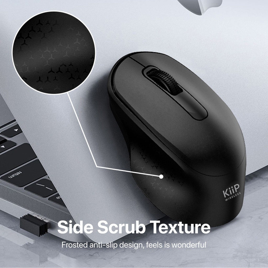 KiiP Wireless Bluetooth Mouse MS02 USB Dongle 2.4G BT3.0/5.0 1500DPI