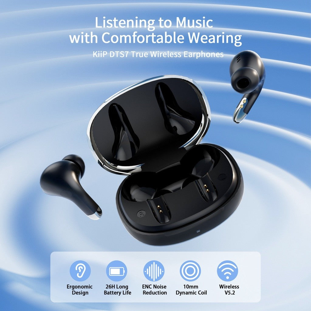 KiiP Wireless DTS7 True Wireless Bluetooth Headset Headphone Earphone Earbuds TWS Stereo