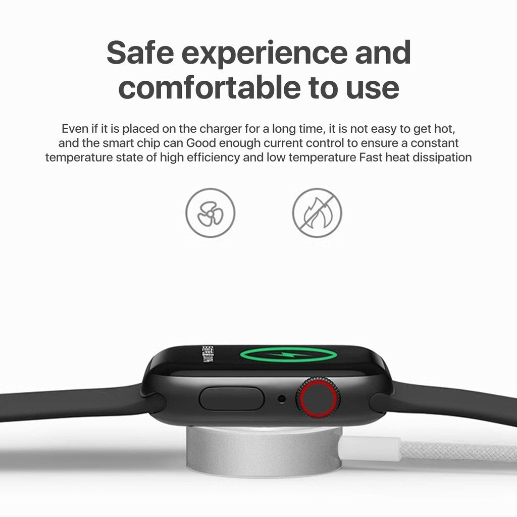 KiiP Wireless WH10 Iwatch Charger Magnetic Suction braided cable Type-C