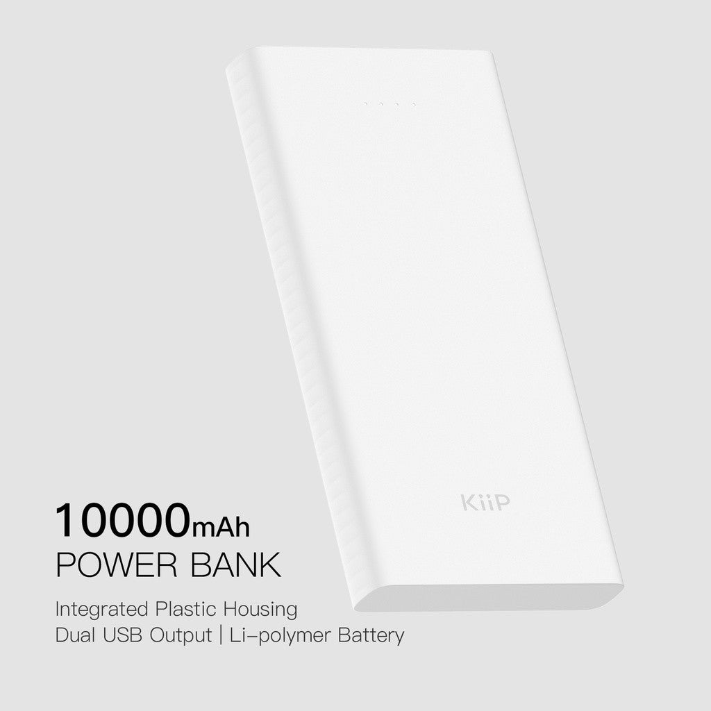 KiiP E41 Power Bank Slim 10000mAh Dual Input Type-C Micro USB Port