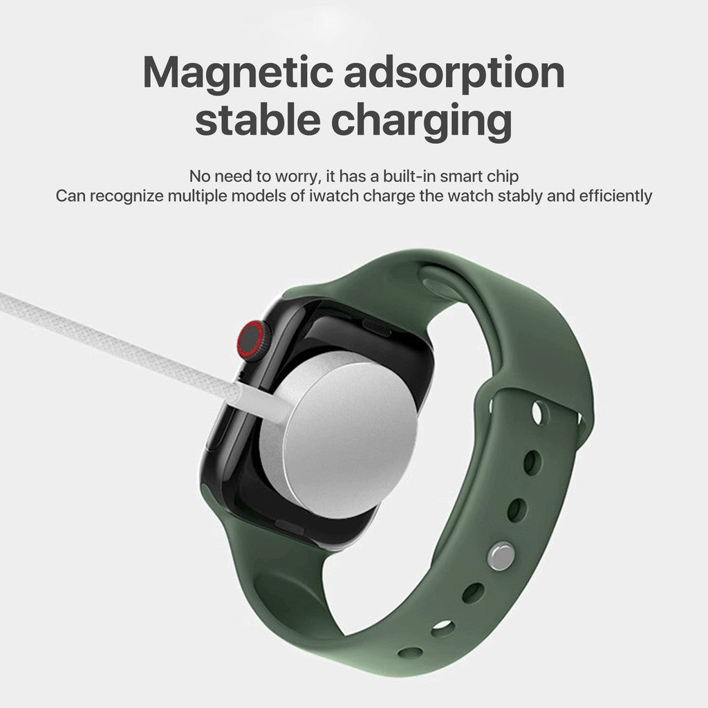 KiiP Wireless WH10 Iwatch Charger Magnetic Suction braided cable Type-C