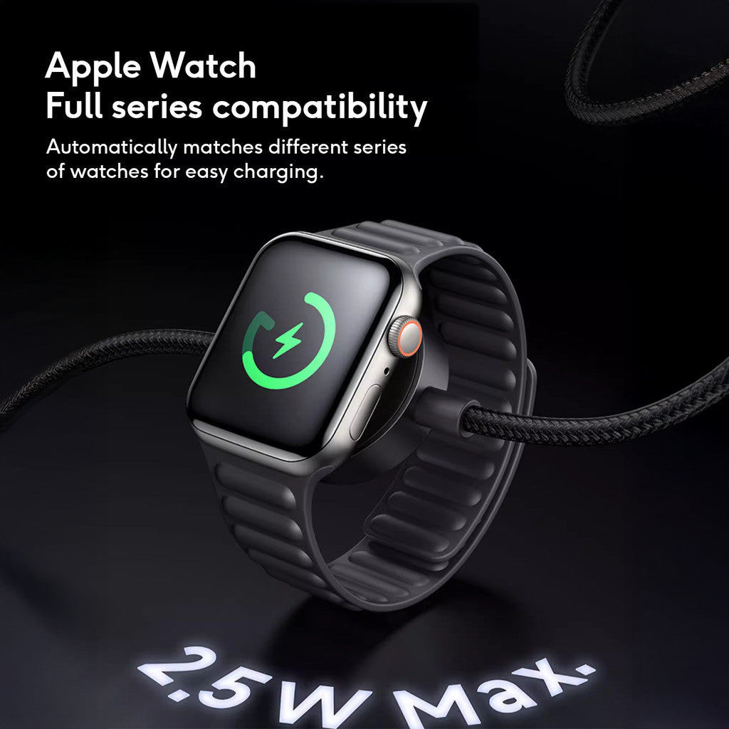 KiiP 2IN1 Kabel Data Iphone Android Fast Charging Built In Wireless Charger Magnetic Apple Watch 60W