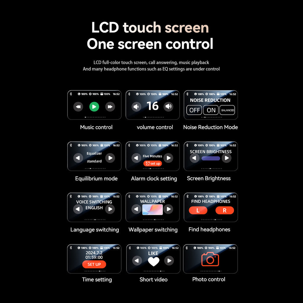 KiiP DTH18 OWS Earclips HiFi Tws Smart Screen Active Noise Reduction