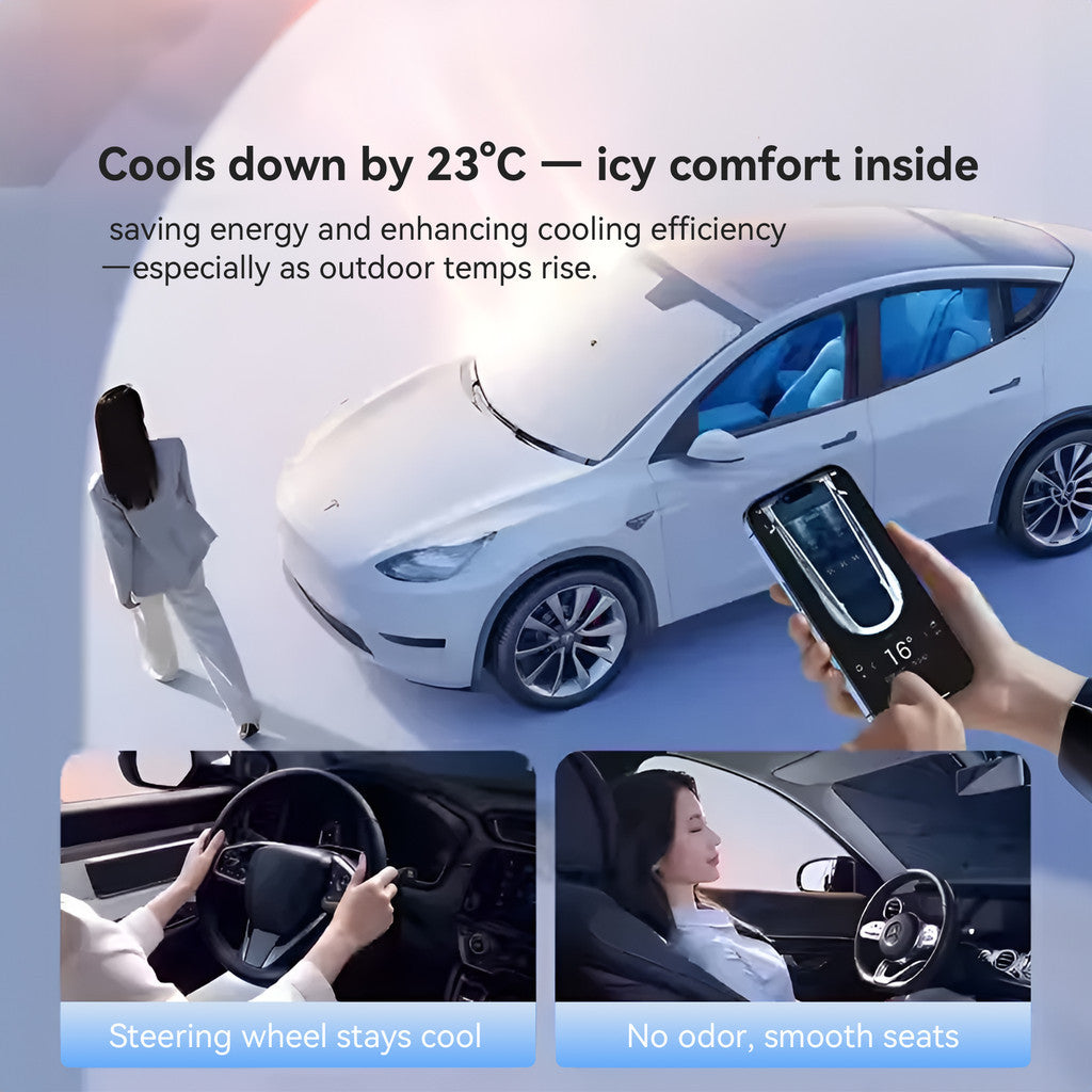 KiiP CV01 Umbrella Sunshade Payung Pelindung Anti Panas Kaca Depan Mobil Anti UV UPF50+