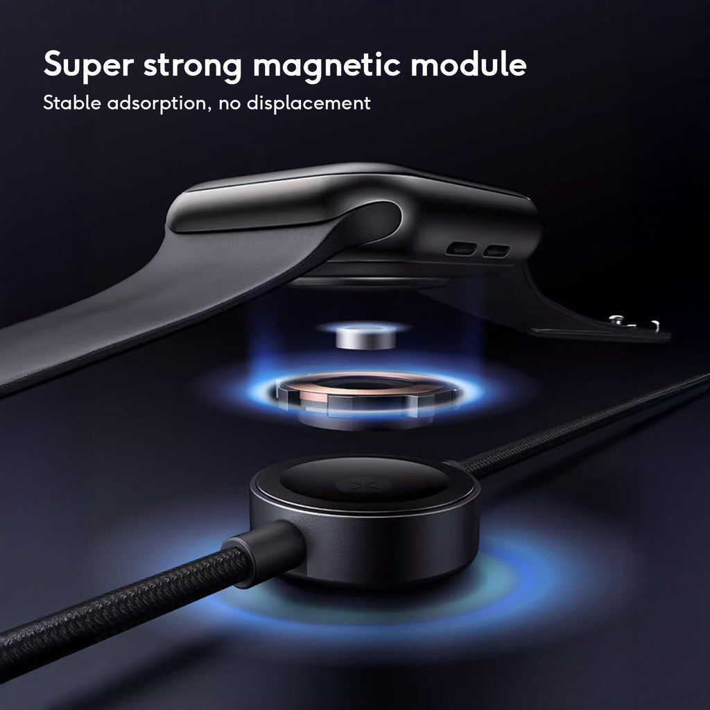 KiiP 2IN1 Kabel Data Iphone Android Fast Charging Built In Wireless Charger Magnetic Apple Watch 60W