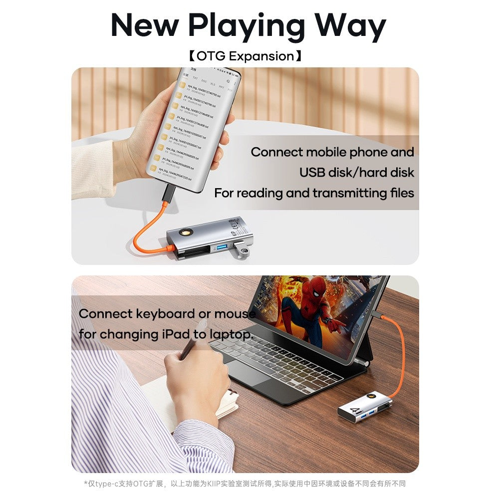 KiiP Hub USB Type C To HDMI 4K 30Hz 3.0 Docking Station All in 1