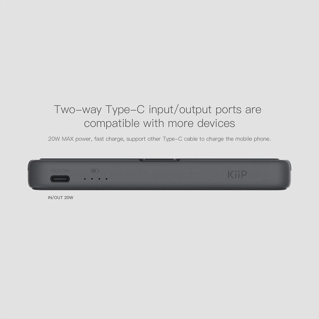 KiiP E57 Power Bank Fast Charging 20W PD Quick Charger Type-C Lightning