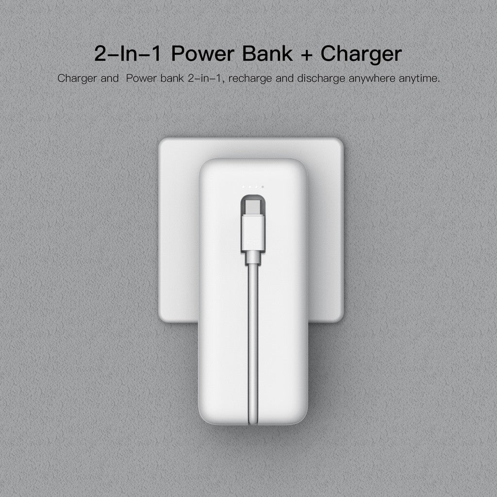 KiiP EC17 Power Bank Fast Charging 20W 2in1 EU Adapter Quick Charging 10000mAh