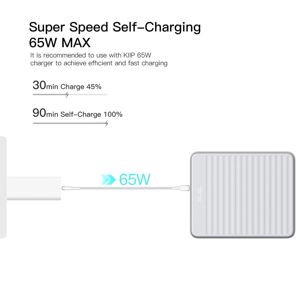 KiiP E63 Power Bank Fast Charging 100W Quick Charge Type C PD