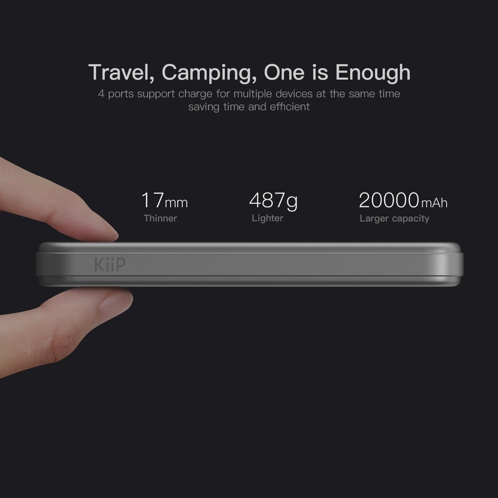 KiiP E63 Power Bank Fast Charging 100W Quick Charge Type C PD