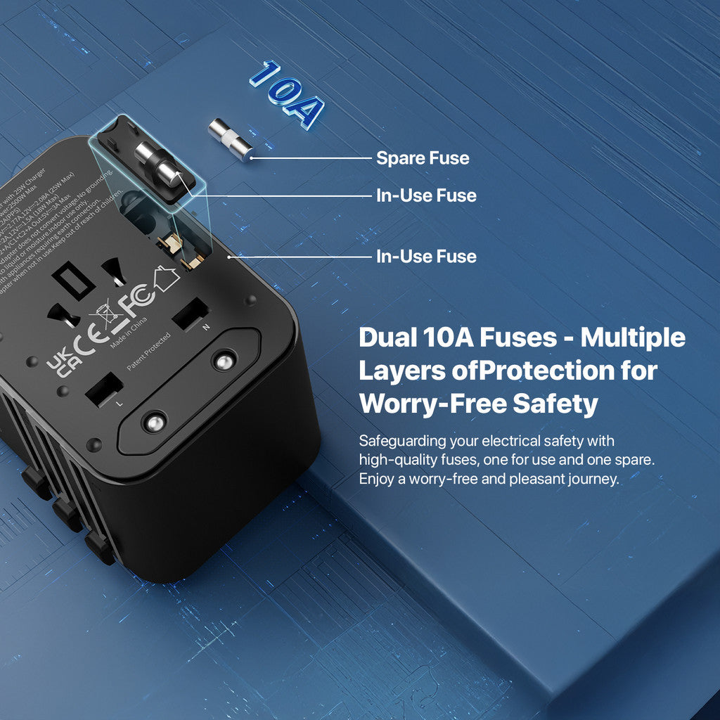 KiiP C27T Travel Adaptor GaN Adapter Charger Universal PD Fast Charging 25W