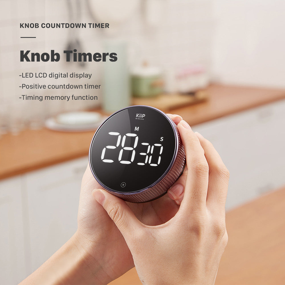 KiiP Digital Timer LED Magnetic Stopwatch Alarm Kitchen Pengatur Waktu Memasak