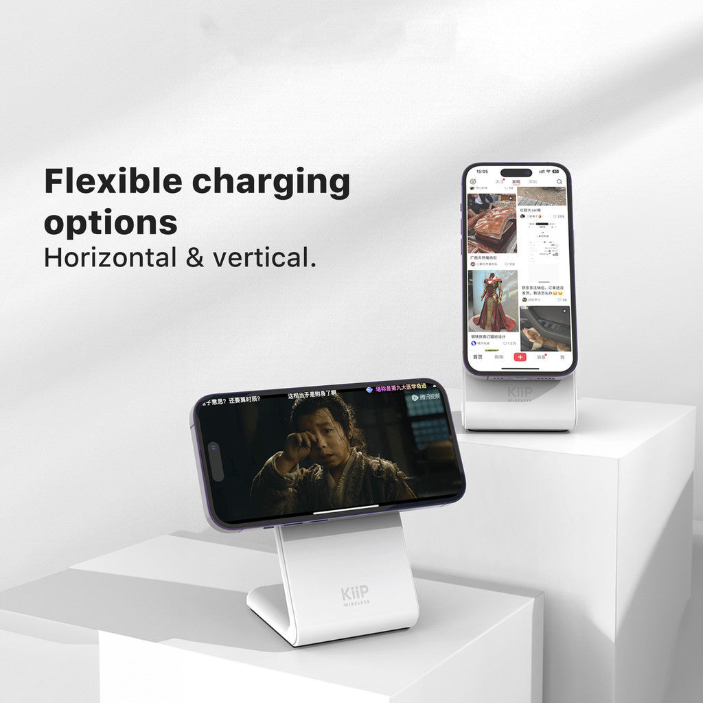 KiiP Wireless SPM2 Pro 2in1 Magnetic Wireless Charger Stand TWS Airpods Charging Magsafe Holder