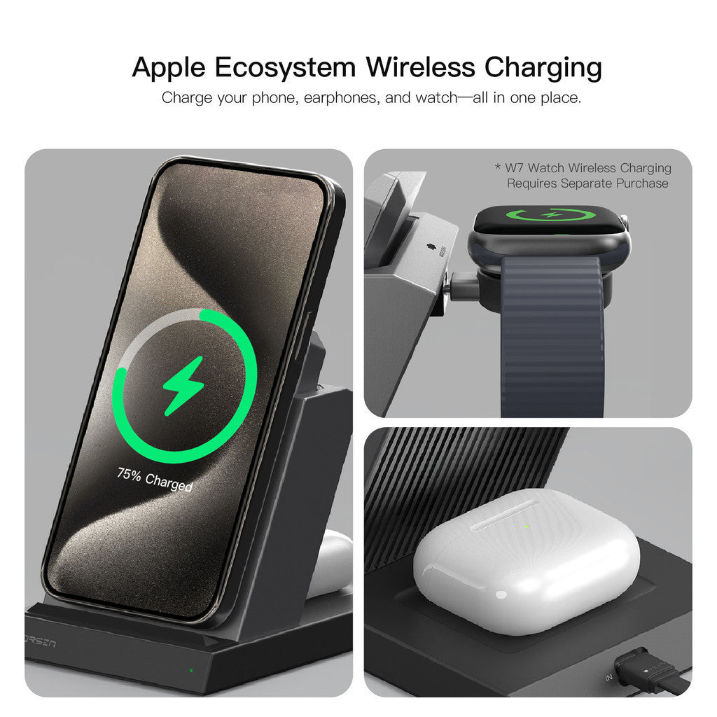 KiiP Wireless EW54S Powerbank Wireless Magnetic 4in1 Power Bank Charging Base Wireless Charging 15W