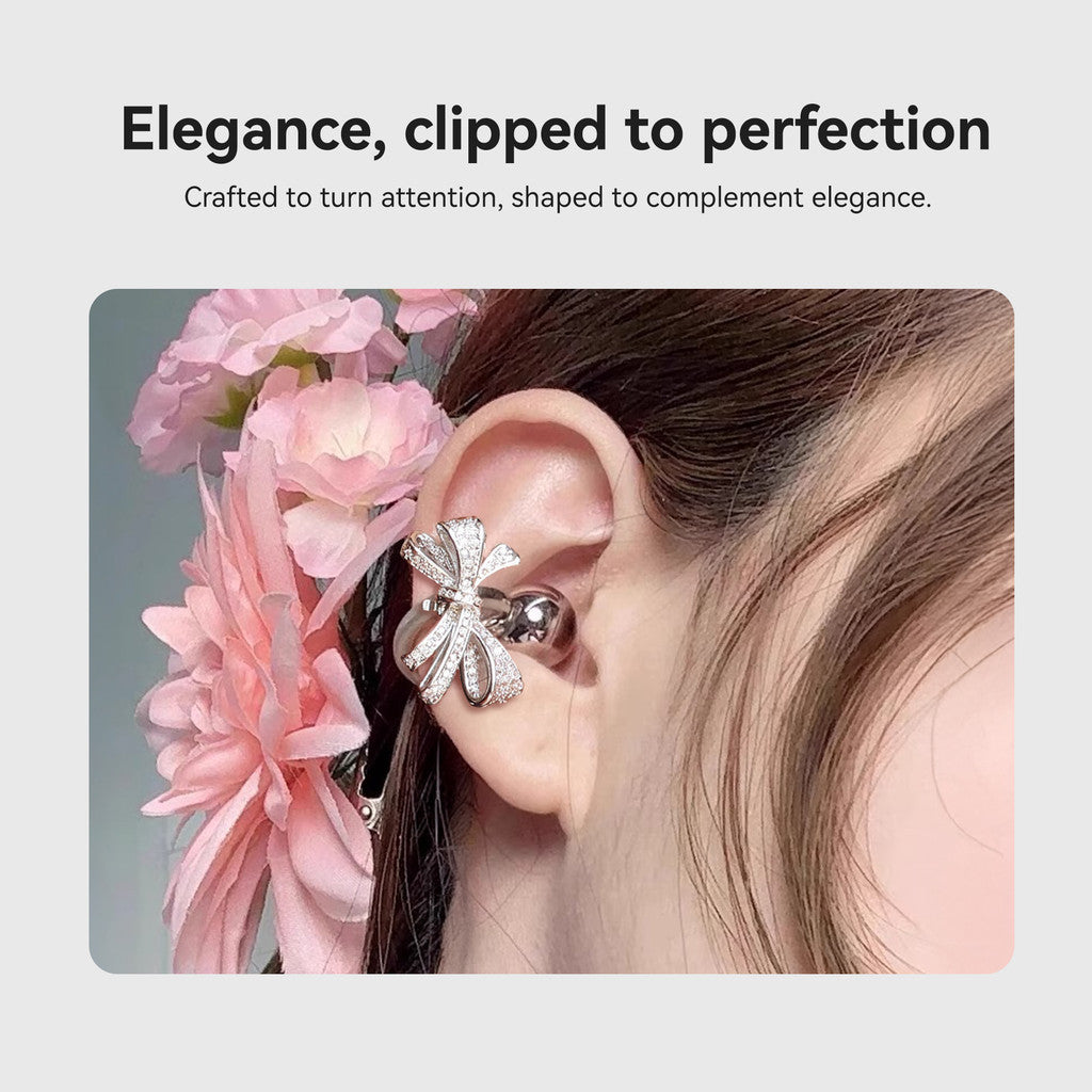 KiiP Freeclip Earbuds Jewelry Aksesoris Earphone Clip DIY Butterfly Shape Earrings Cute Bow