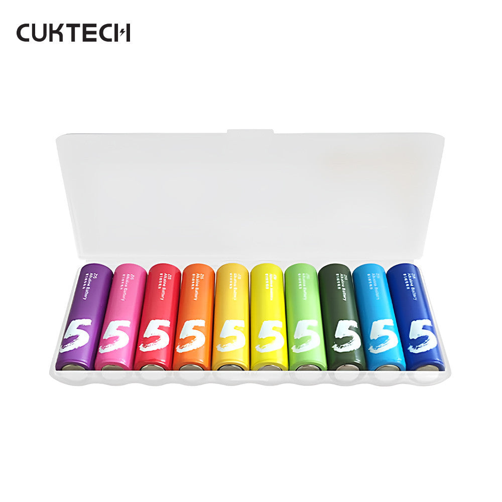 KiiP x Cuktech ZMI Rainbow Alkaline Dry Battery AA Baterai Pack AAA 10pcs 1.5V
