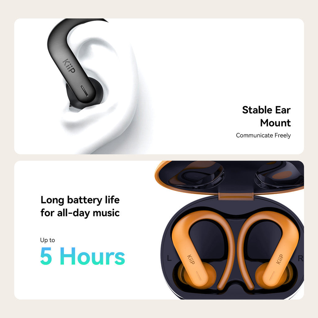 KiiP T50 True Wireless HiFi Bluetooth Earphone ENC Sport TWS