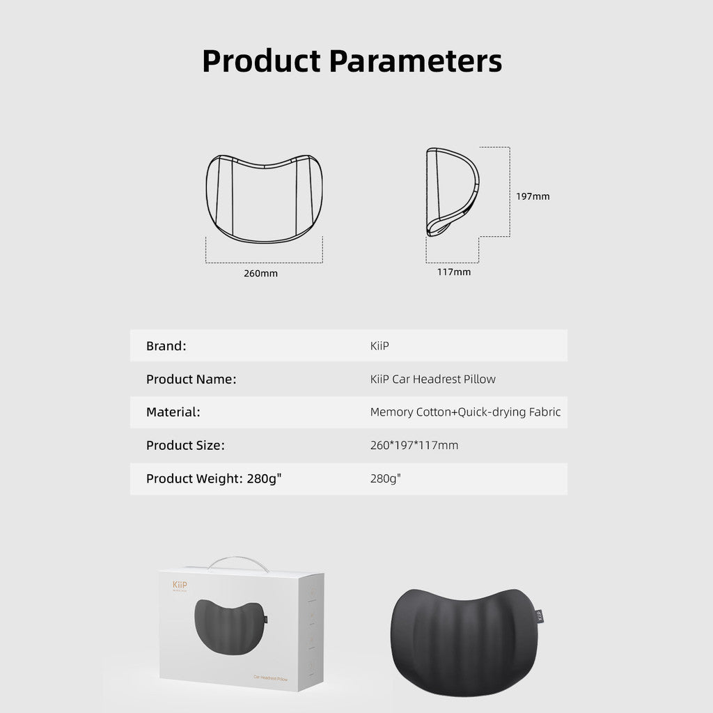 KiiP Car Headrest Bantal Mobil Bantal Sandaran Kepala Car Lumbar Pillow Bantal Sandaran Punggung