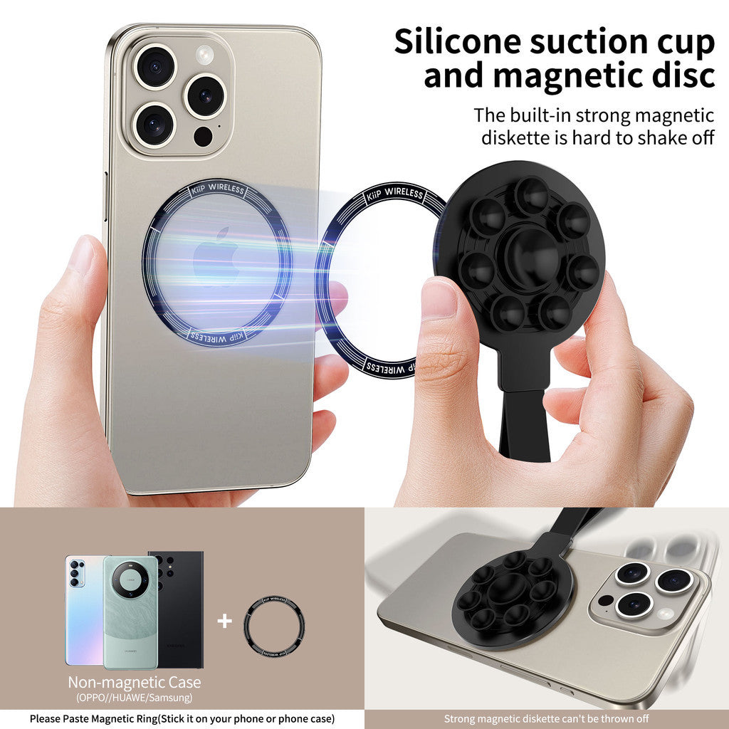 KiiP M3 Suction Cup Magnetic Phone Ring Holder Minimalis