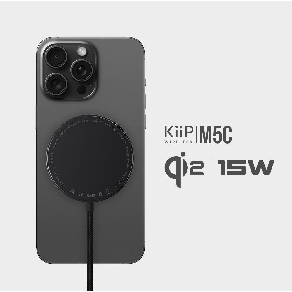 KiiP Wireless M5C Magnetic Wireless Charger Pad Qi2 Fast Charging 15W