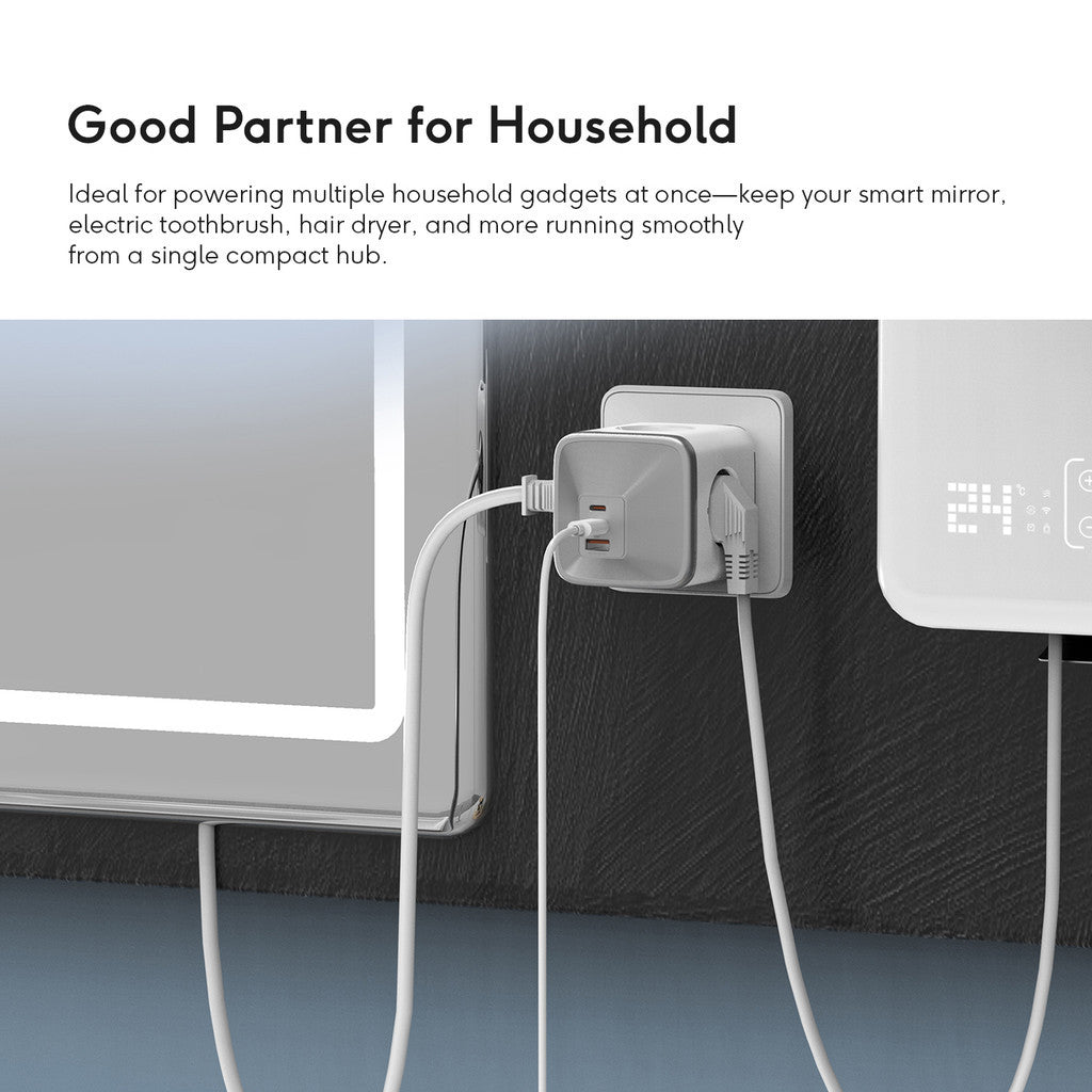 KiiP Charger C31T Power Cube Adaptor GaN 33W Charging Adapter AC Socket 4000W