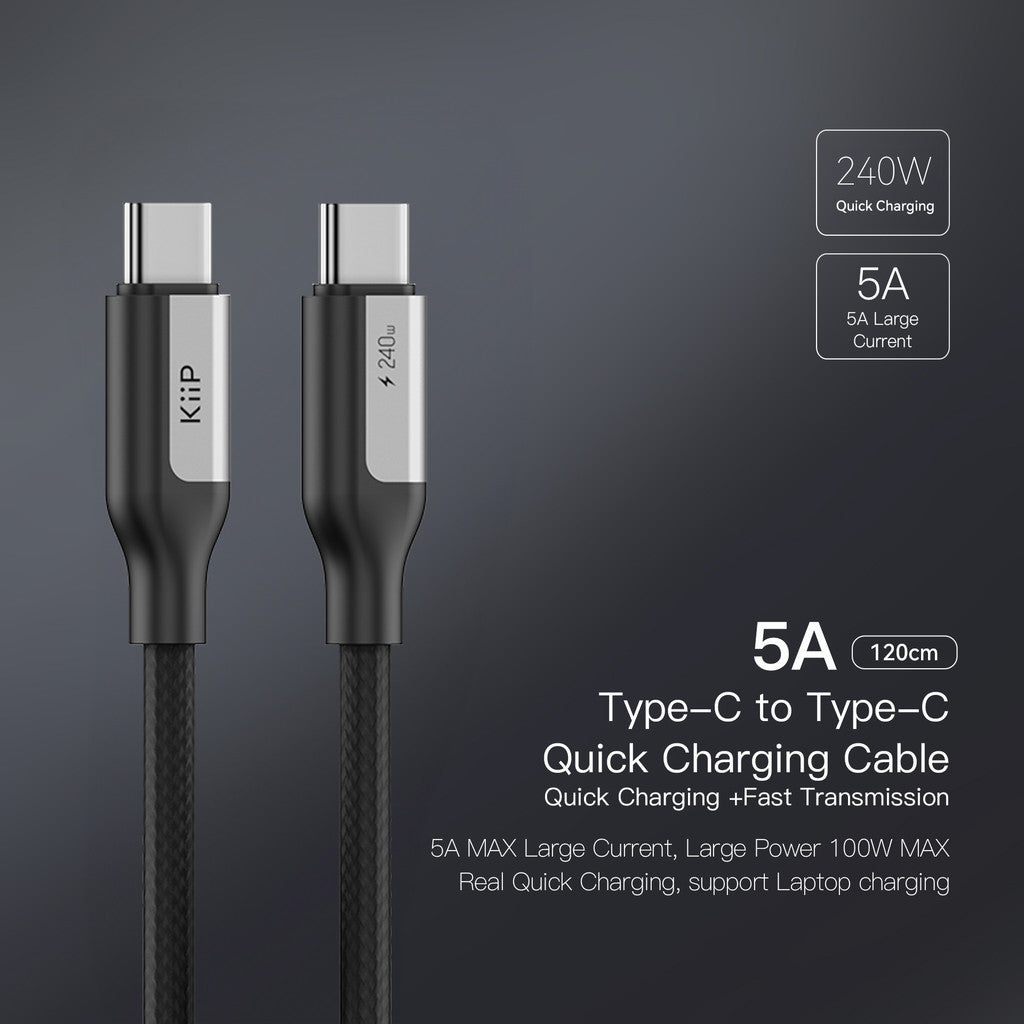 KiiP Magnetic Cable CMC120 Fast Charging Kabel Data Type-C to Type-C PD 240W