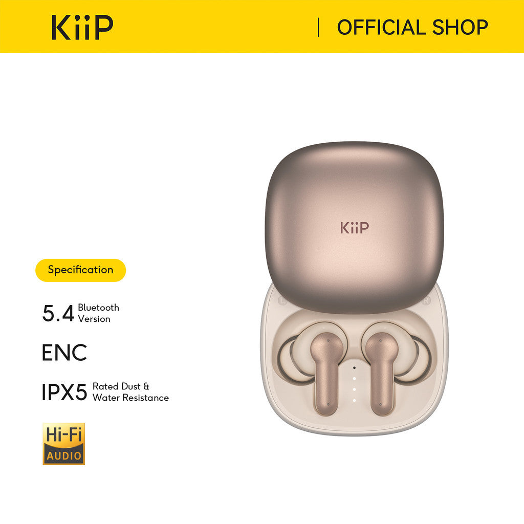 KiiP DTS12 True Wireless Bluetooth Earphone TWS Mini Earbuds ENC IPX5