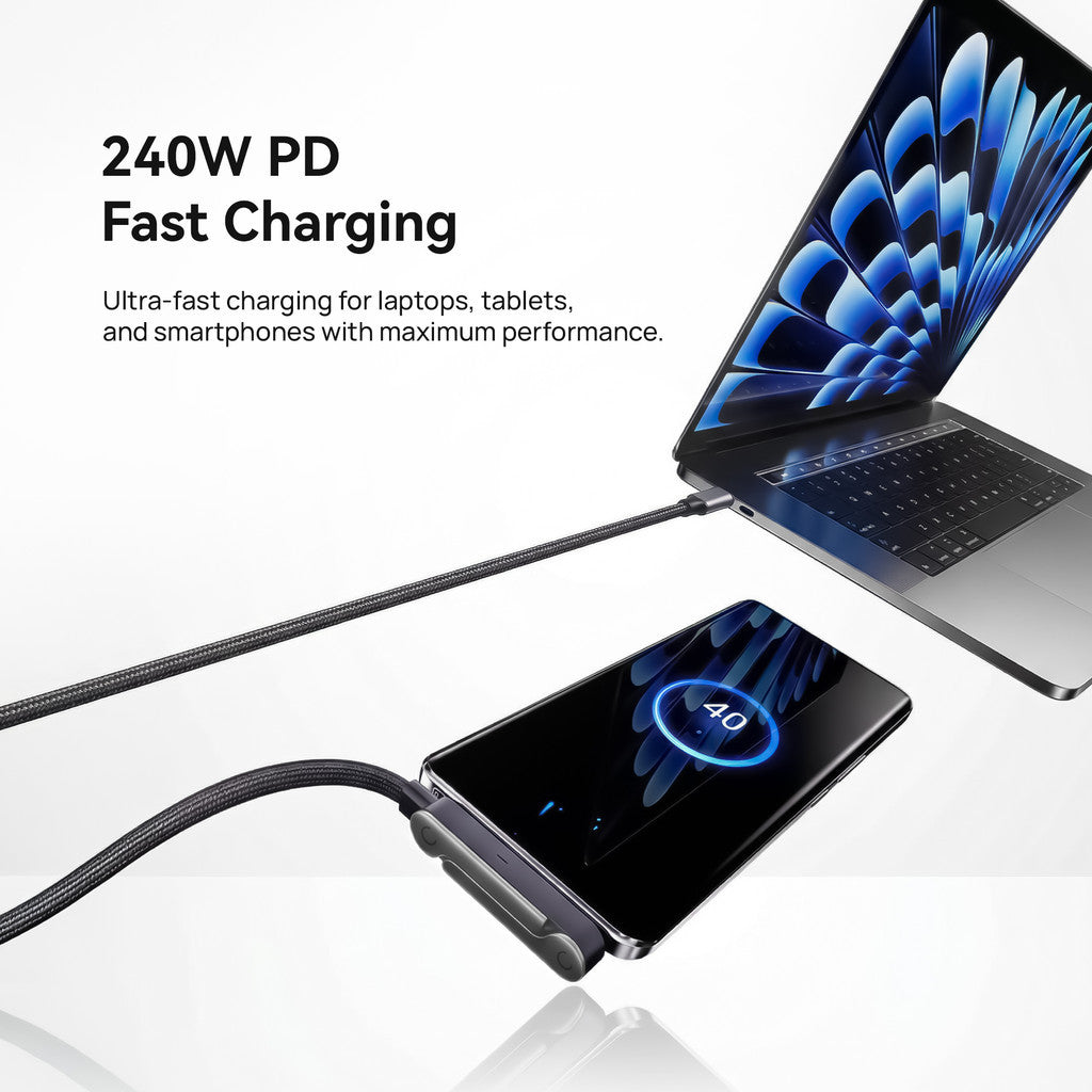 KiiP CC240 Kabel Fast Charge 240W Stand Data Cable Fast Charging Cable PD QC 3.0