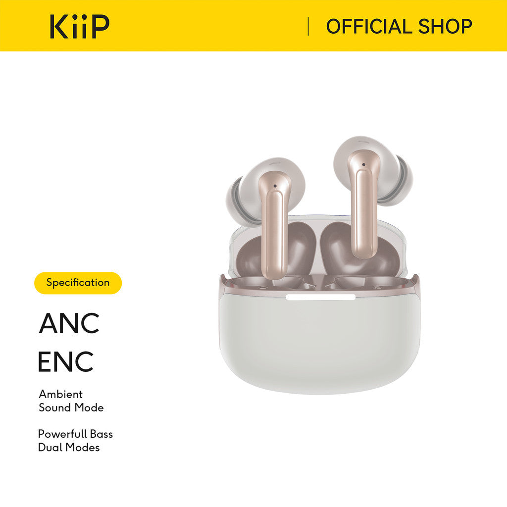 KiiP DTS21 Pro True Wireless Bluetooth Earphone TWS Mini Earbuds Hybrid ANC