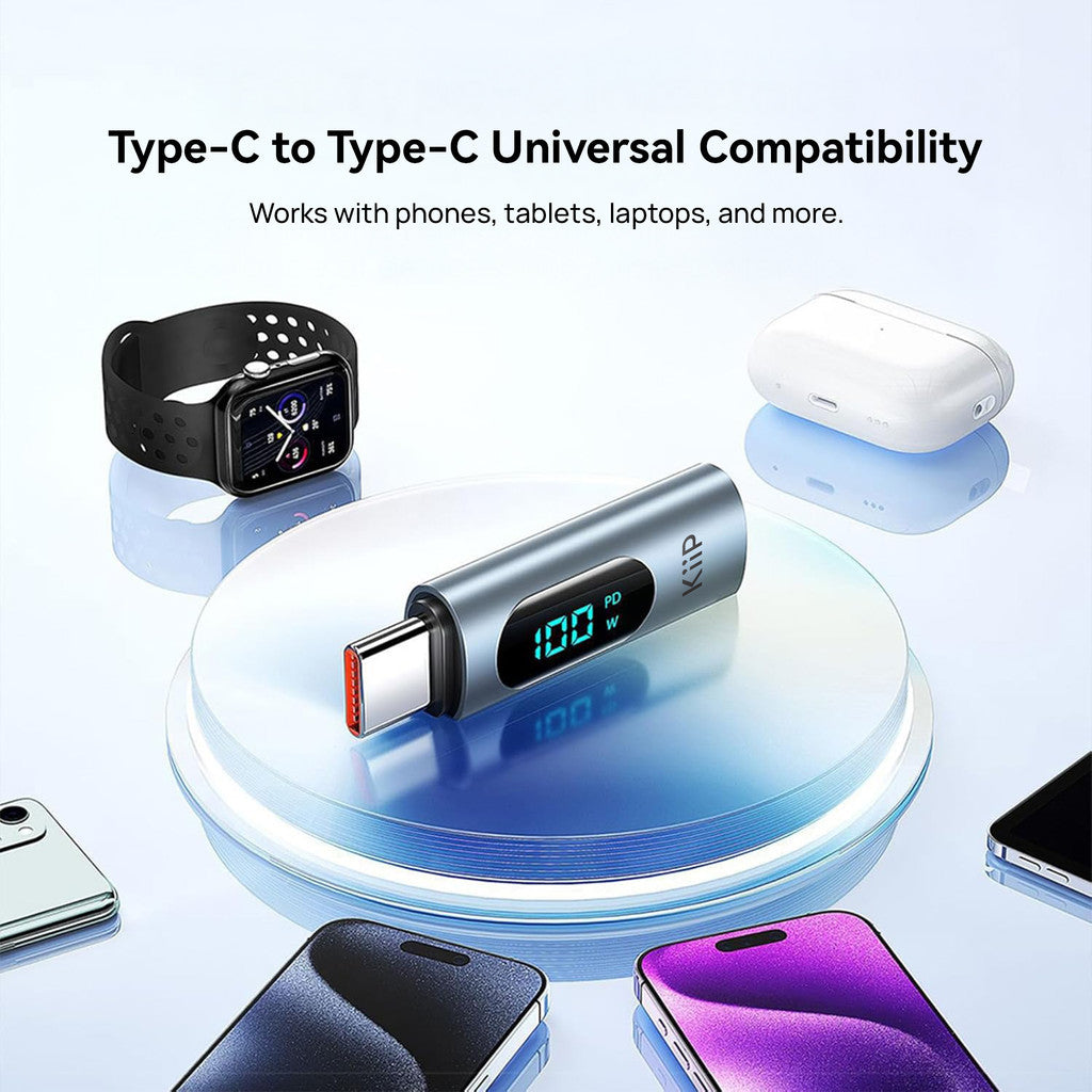 KiiP DAC HUB USB-C Adapter Digital Display Fast Charging 100W