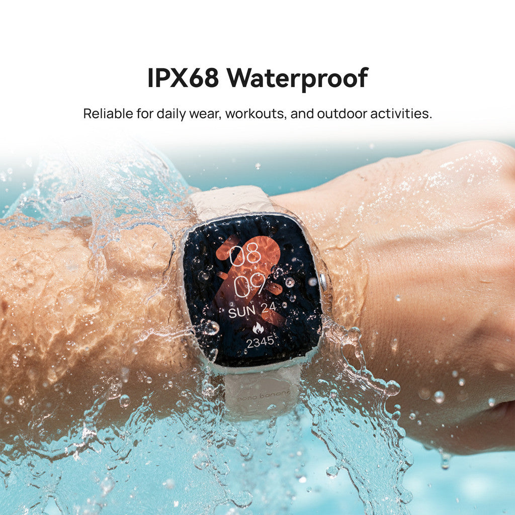 KiiP T69 Smartwatch Full Touch Screen Bluetooth Call Jam Tangan Pria Wanita Custom Wallpaper 1.8 TFT Health Monitoring IPX68 Waterproof