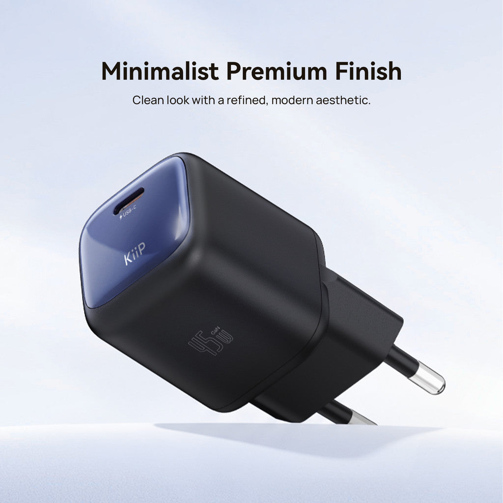 KiiP Compact Series GaN Charger up to 45W Mini Wall Adaptor Travel Kepala Charger Fast Charging