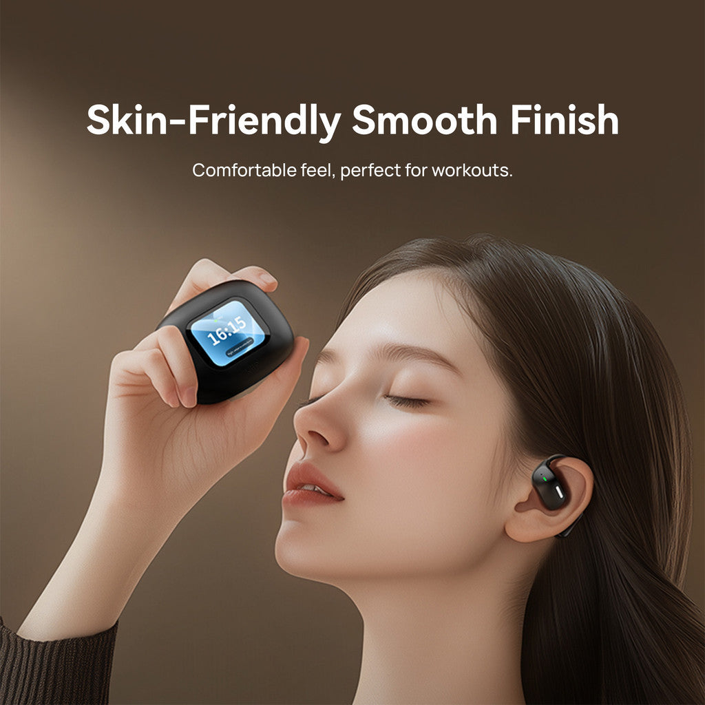 KiiP DTH25 Open Ear TWS Sport Earphone Earhook Smart Touchscreen HD Call