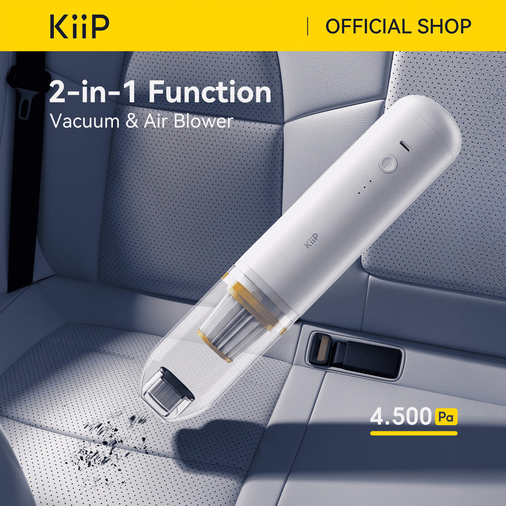 KiiP Cordless Car Vacuum Cleaner Portable Mini 4500Pa Alat Penyedot Debu Mobil dan Kasur Rumah