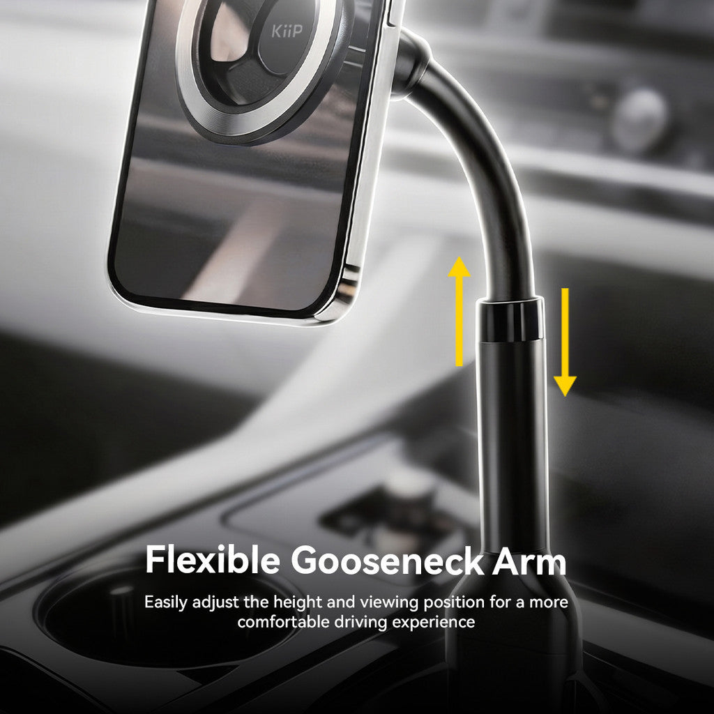 KiiP CUPMG02 Car Phone Holder Cup 360° Rotation Flexible Arm N52 Magnet