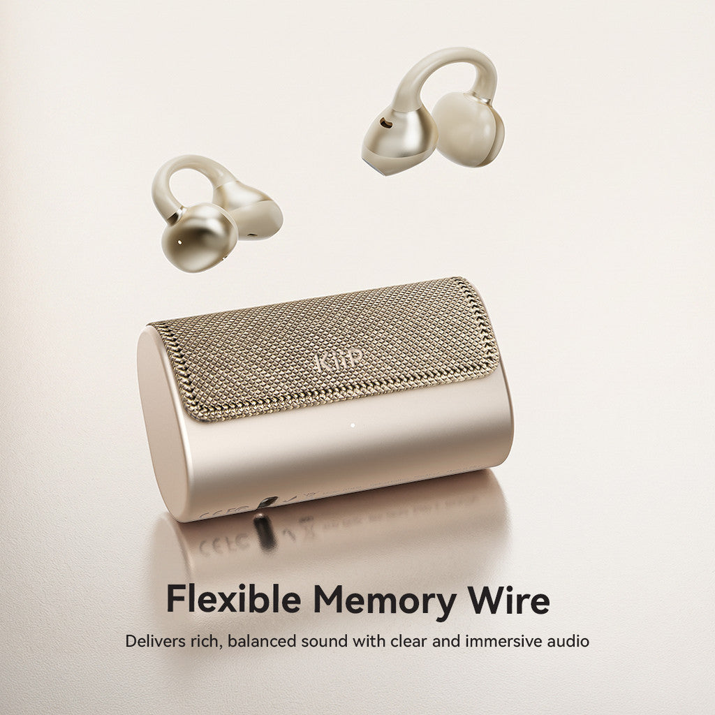KiiP DTH30 OWS Earphone Bluetooth 6.0 Flexible Clip Premium Leather Compact Case