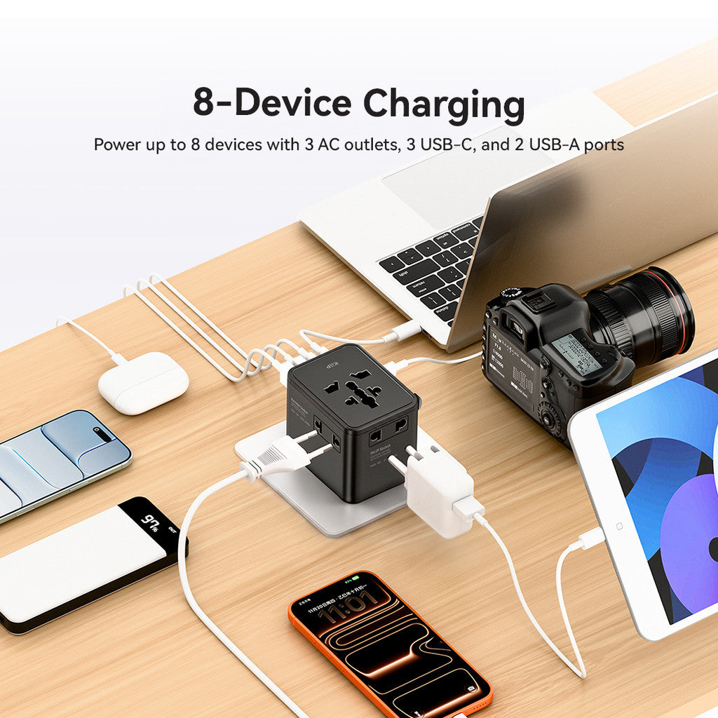 KiiP C45T Travel Adaptor GaN Adapter Charger Universal PD Fast Charging 45W