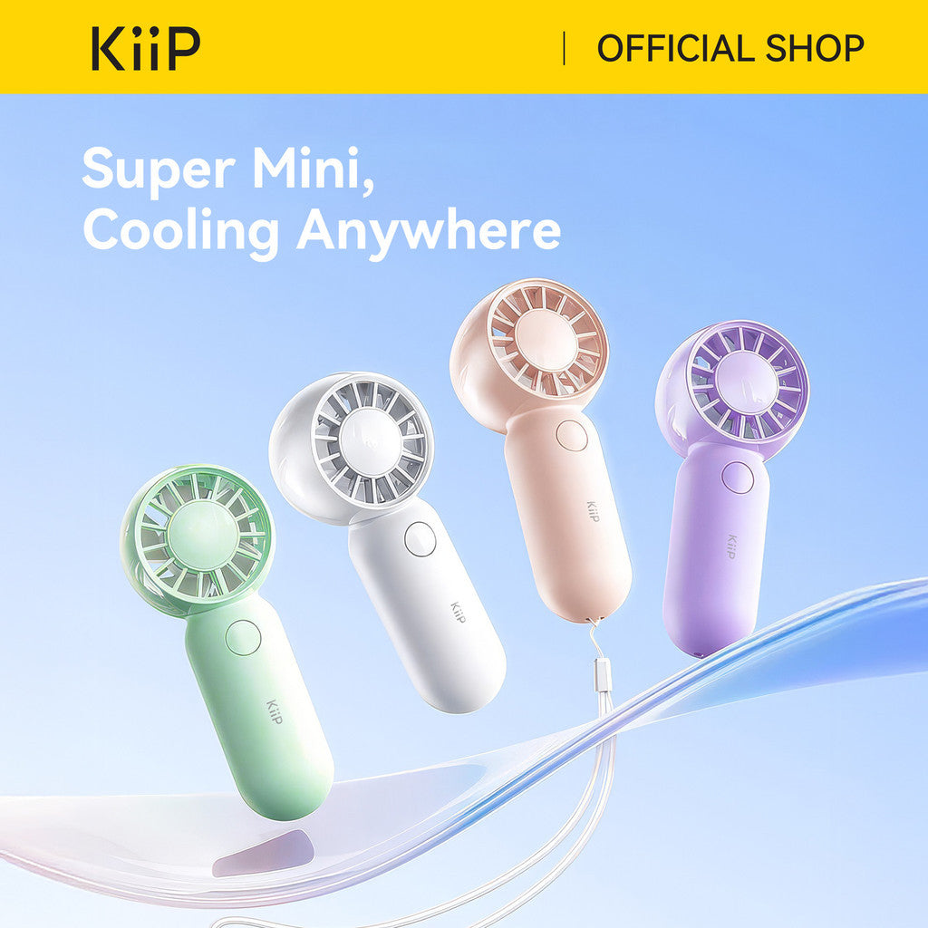 KiiP FAN08 Pocket Fan Handheld Kipas Angin Super Mini 3 Speed With Strap