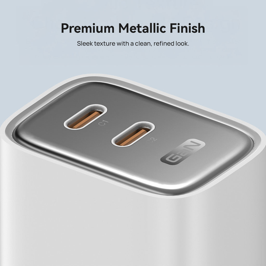 KiiP Mini Wall Charger GaN 45W Fast Charging PD QC 3.0 With Cable