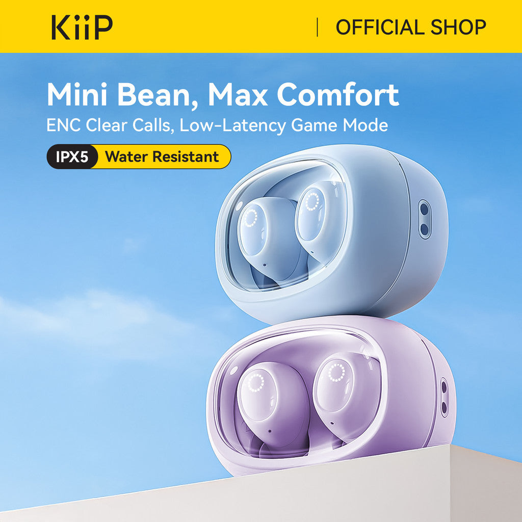 KiiP WM03 Bean Capsule Mini True Wireless Bluetooth Earphone Mini Earbuds ENC Low Latency