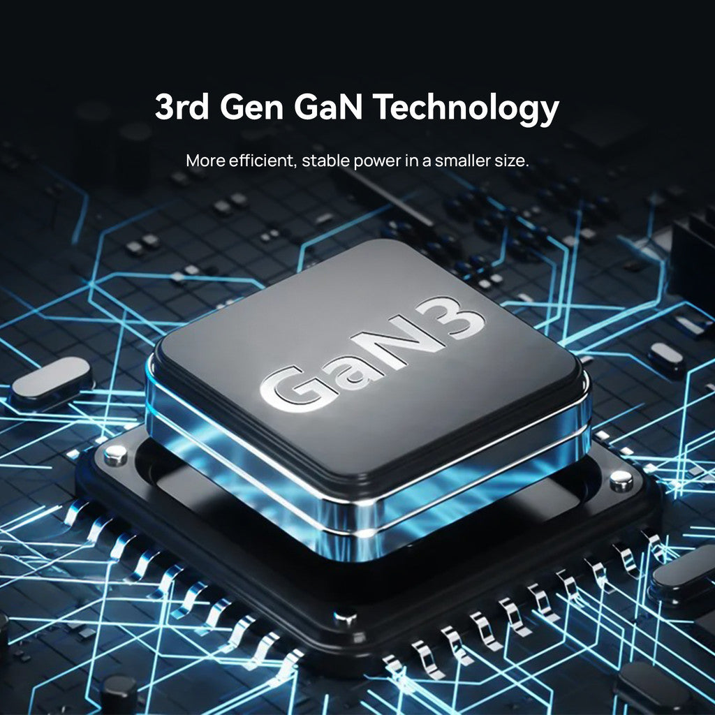 KiiP IC65 Ice Core GaN 65W Charger Adaptor Retractable PD Fast Charging