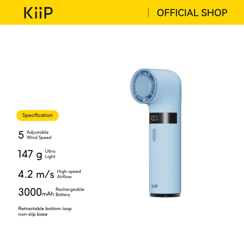 KiiP Fan09 Kipas Angin Mini JetTube High-Speed Handheld Portable Rechargeable