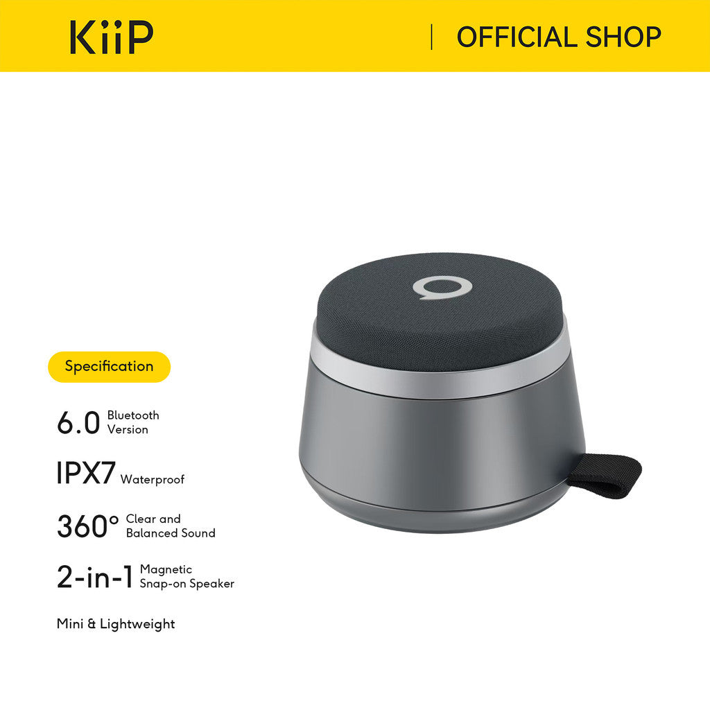 KiiP Y12 Magnetic Mini Bluetooth 2in1 Speaker Phone Stand IPX6 Waterproof