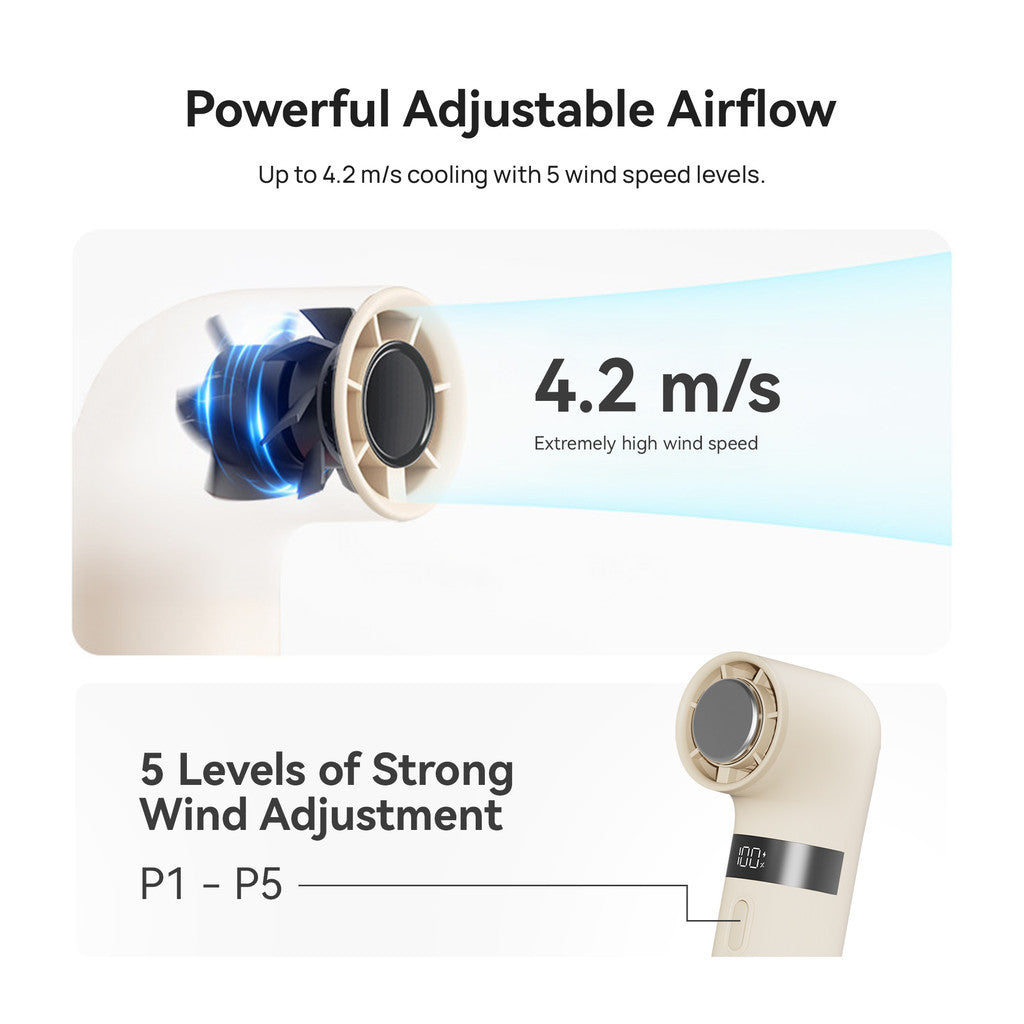 KiiP Fan09 Kipas Angin Mini JetTube High-Speed Handheld Portable Rechargeable