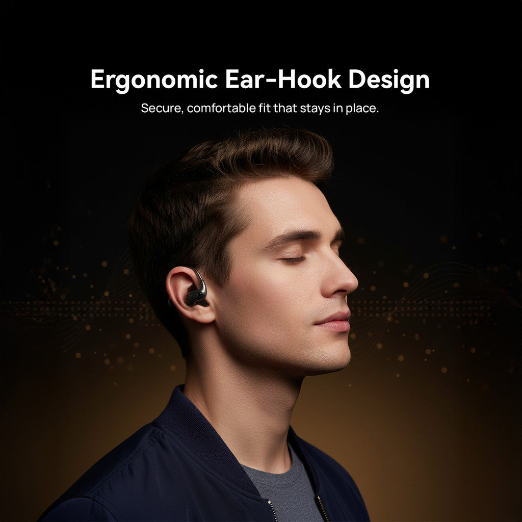 KiiP X8 PRO OWS TWS Gaming Open Ear Hook Headphone IPX7 Waterproof Bone Conduction HiFi Stereo Sport Headset