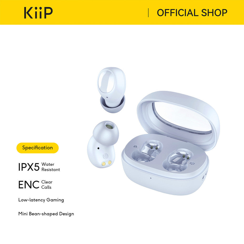 KiiP WM03 Bean Capsule Mini True Wireless Bluetooth Earphone Mini Earbuds ENC Low Latency