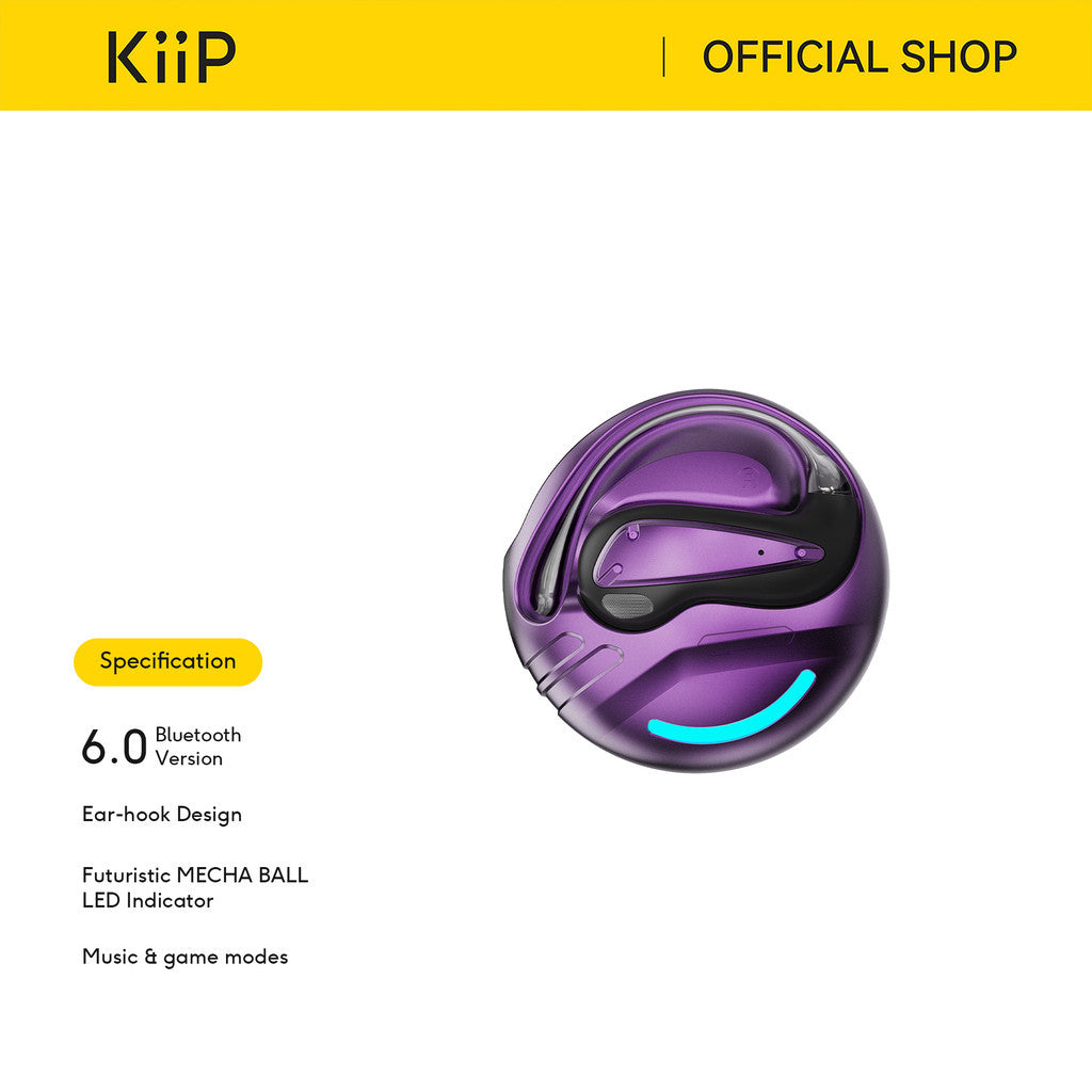 KiiP X8 PRO OWS TWS Gaming Open Ear Hook Headphone IPX7 Waterproof Bone Conduction HiFi Stereo Sport Headset