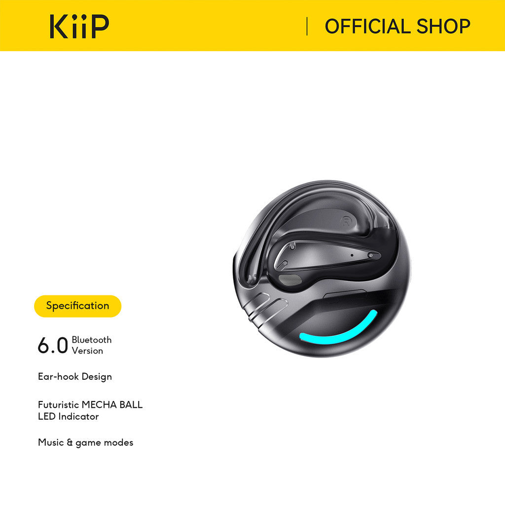 KiiP X8 PRO OWS TWS Gaming Open Ear Hook Headphone IPX7 Waterproof Bone Conduction HiFi Stereo Sport Headset