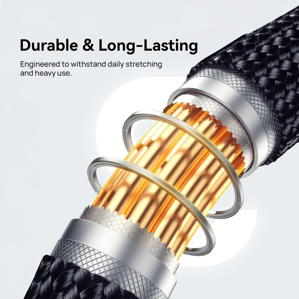 KiiP RC27 Retractable Coiled Charging C to L/A to L Fast Charge 27W